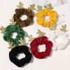 Christmas Scrunchies for Hair Solid Colors Hair Scrunchies Velvet Elastics Bobbles Hair Bands Scrunchy Hair Tie Ropes fo