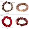 Silk Hair Ties Satin Scrunchies Small Mini Scrunchy for Women Thick Hair Accessories Cute Soft No Slip Hair Elastics Pon