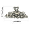 2 Pcs Women Retro Chic Rhinestone Alloy Fancy Hair Claw Jaw Clips Pins Vintage Flowers Hair Catch Updo Grip Hair Accesso