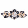 Women Barrettes Colorful Enamel Flower Crystal Rhinestone Hairpin Hair Clips Hair Grips Hair Accessories Updo Ponytail H