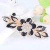 Women Barrettes Colorful Enamel Flower Crystal Rhinestone Hairpin Hair Clips Hair Grips Hair Accessories Updo Ponytail H