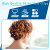 Rustark 40 Pcs Blue Crystal Hair Pins Rose Flower Rhinestone Hair Clips U Shaped Hair Pins Bobby Pins Bun Hairpins for W