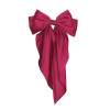 Bow Hair Barrettes Clips Women Satin Big Bow Barrettes Slides Metal Clips French Style with Long Ribbon Tail Hair Access