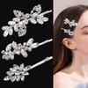 3 Pieces Rhinestone Bridal Hair Clip Leaf Wedding Hair Pins Crystal Hair Clips Rhinestone Jewelry Barrette Elegant Hair