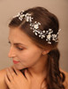 YERTTER Dainty Wedding Bridal Headband for Brides and Bridesmaids Hair Vine Band Opal Rhinestones Crystal Flower Floral