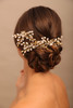 YERTTER 3pcs Wedding Gold Crystal Hair Pins Set Updo Rhinestone Crystal Rhinestone Hair Clip Bun Head Pieces for Bride B