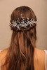 YERTTER 3pcs Wedding Light Blue Hair Pins Set Updo Rhinestone Crystal Rhinestone Hair Clip Bun Head Pieces for Bride Bri