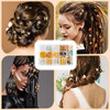 200pcs Hair Beads Jewelry Dreadlocks Gem Crystal Charms Metal Coils Rings Gold And Silver PendantsBraid CuffsClipsLoc Tu