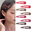 Y2k Snap Hair Clips Pink Leopard Print Barrettes Hairpins Snap Clips for Hair No Slip Brown Cheetah Metal Hair Clip Set