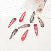 Y2k Snap Hair Clips Pink Leopard Print Barrettes Hairpins Snap Clips for Hair No Slip Brown Cheetah Metal Hair Clip Set