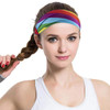 DIUEWOW Gay Pride Headbands Rainbow Women Headwraps Elastic Wide Head Band Supplies Workout for Party Pride Parade Sport