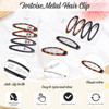 16 Pieces Oval Shaped Snap Hair Clip Epoxy Metal Snap Clips Non Slip Big Ellipse Hair Grip Barrettes for Women Girls Hai