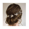 Campsis Wedding Bridal Flower Hair Vines Silver Rhinestone Handmade Hair Piece Crystal Leaf Hair Accessories Porm Birthd