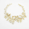 Catery Flower Bride Wedding Headband Gold Crystal Pearl Hair Vine Braid Headpiece Bridal Hair Accessories for Women