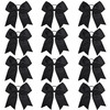 8 Large Cheer Bows Ponytail Holder 12PCS Girls Elastic Hair Ties Red Navy Accessories for women youth toddler football C