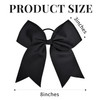 8 Large Cheer Bows Ponytail Holder 12PCS Girls Elastic Hair Ties Red Navy Accessories for women youth toddler football C