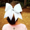 CEELGON 8 12PCS Large Cheer Bows White Ponytail Holder Girls Elastic Hair Ties Hair Accessories for Teens Women Girls So