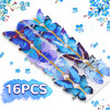 DEEKA Butterfly Hair Clips 16 PCS Small Realistic Colorful Handmade 90s Hair Clips Barrette Hair Accessories for Women a