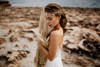 Kercisbeauty Handmade Boho Bridal Bridesmaids Flower Girls White Flower and Pearl Headband Vine Spring Headpiece Hair Vi