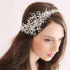 Kercisbeauty Handmade Bridal Bridesmaids Rhinestones Flower Side Headband Vine Spring Headpiece Hair Vine Bridal Accesso