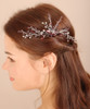 Xerling Brides Wedding Green Rhinestones Hair Pin Emerald Crystals Hair Piece for Flower Girls Bridal Hair Accessories G