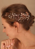 Denifery Gold Leaves Hair Vine Pearls Hair Vine Bridal Headpiece Wedding Hair Jewelry Hair Accessory for Women and Girls