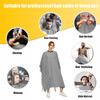 izzycka Hair Cutting Cape for AdultsNylon Waterproof Large Salon Capes for Hair StylitGrey Barber Capewith Adjustable Sn