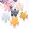 Big Hair Claw Clips Matte Flower Hair Clips Non Slip Cute Hair Catch Barrettes Jaw Clamps 6 Colors for Medium Thick Hair