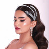 WONRLUA Rhinestone Bridal Headband Wedding Headpiece for Bride Wedding Hair Accessories for BridesSilver
