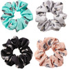 4 Pack pug gifts pug Dog Scrunchies for Hair Cute Dog Hair Ties Accessories for Women Girls Chiffion Cartoons Scrunchy H
