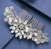 Hapibuy Crystal Wedding Hair Comb Bridal Hair Comb Pearl Wedding Headpiece Silver Hair Accessories