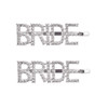 Messen Wedding Accessories Letters Bobby Hair Pins Headwear Luxury Crystal Rhinestones Hair Clips for Bride Sparkle Hair