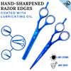 JIM PRO Hair Cutting Scissors Set Professional Hairdressing Shears Kit Dark Blue Hair Trimming Shears Barber Thinning Sc