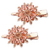 Crystal Hair Clips Large Sparkle Rhinestone Flower Design Alligator Metal Clip NonSlip Floral Duckbill Hairpins Bling Fr