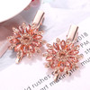 Crystal Hair Clips Large Sparkle Rhinestone Flower Design Alligator Metal Clip NonSlip Floral Duckbill Hairpins Bling Fr