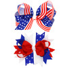 American Flag Hair Bow Clips For Girls2 Pack Patriotic Independence Day Alligator Hair Pins Flower Hair Accessories for
