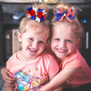 American Flag Hair Bow Clips For Girls2 Pack Patriotic Independence Day Alligator Hair Pins Flower Hair Accessories for