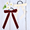 10PCS Bow Hair Tie Velvet Hair Ribbon Elastics Hair Scrunchies Long Ponytail Holder Hair Bow Bands Rope Accessories for