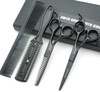 55 Inches Hair Scissors with Thinning Comb Hair Cutting Shears Thinning Shears set for Professional and Personal Black