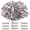 Mardatt 200Pcs 125 inch 32 cm Alligator Hair Clips Bulk Silver Single Prong Hair Clips For Bows Making Hair Pins For Sec