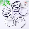 Candygirl 36pcs Black Plastic Headbands for Womens Girls Thin Plain DIY Craft Head Band Skinny Hard Hairband with Teeth