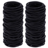 150 Pieces Black Hair Ties for Thick Curly Hair Bulk Hair Ties Ponytail Holders Hair Elastics Bands for Women or Men 4mm