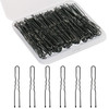 U Shaped Hair Pins Sevensun 100PCS Ladies Hair Bun HairPin With Storage Box 24Inches Black