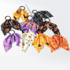 9 Pcs Short Halloween Hair Scarf Scrunchies for girls Halloween Bow Hair Ties with Ribbon Pumpkin Bats Spider Skeleton G