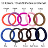 Thick Hair Ties BETITETO 20 Pieces Seamless Ponytail Holders Scrunchies Women Cotton Stretch Hair Elastics for Thick Hea