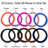 Thick Hair Ties BETITETO 20 Pieces Seamless Ponytail Holders Scrunchies Women Cotton Stretch Hair Elastics for Thick Hea