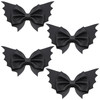 4 Pcs Halloween Bat Hair Clips Bat Bow Bowknot Barrettes Black Animal Headpiece Women Hair Pins Hairpins Hairclips Cute