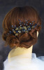 Kercisbeauty Women Black Crystal Hair Comb Slides Gothic Styles Bronze Headpiece for Evening Party Wedding Headband for