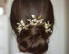 FXmimior Bridal Headpiece Vintage Crystal Leaf Hair Pins Bobby Pins Wedding Party Hair Accessoriespack of 3 silver