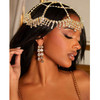 NAISKA 1920s Headpieces Rhinestone Mesh Cap Gold Headchain Wedding Head Accessories Crystal Headband Brides Prom Costume